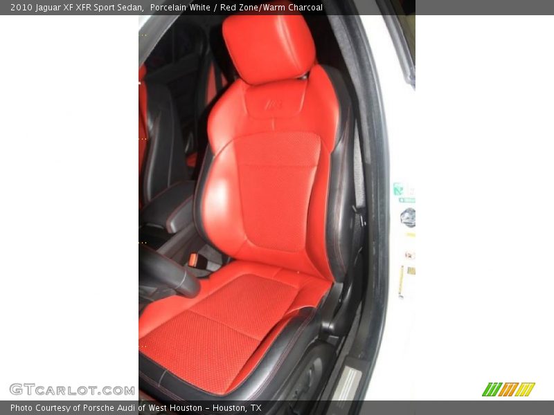 Porcelain White / Red Zone/Warm Charcoal 2010 Jaguar XF XFR Sport Sedan