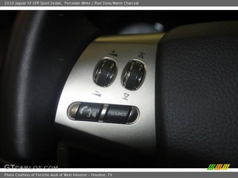 Porcelain White / Red Zone/Warm Charcoal 2010 Jaguar XF XFR Sport Sedan