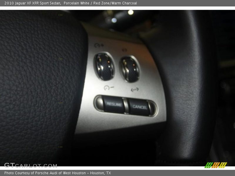 Porcelain White / Red Zone/Warm Charcoal 2010 Jaguar XF XFR Sport Sedan