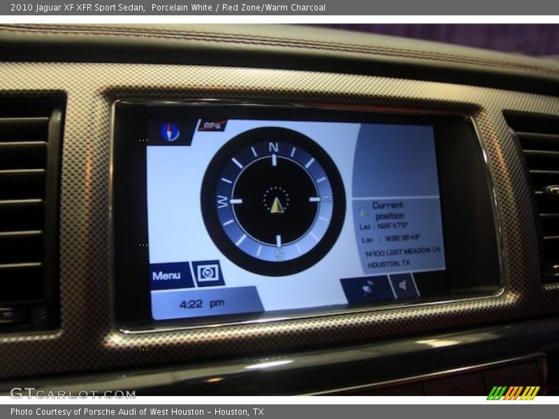 Porcelain White / Red Zone/Warm Charcoal 2010 Jaguar XF XFR Sport Sedan