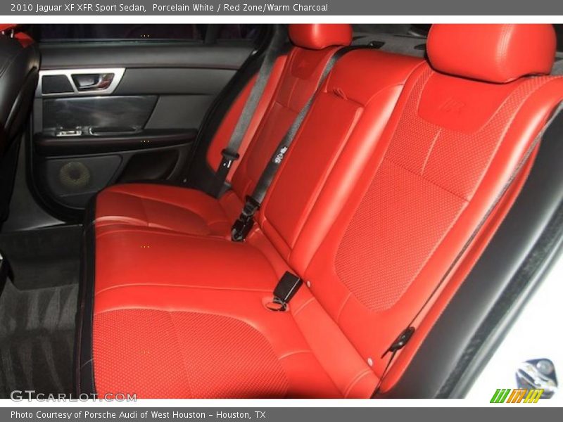 Porcelain White / Red Zone/Warm Charcoal 2010 Jaguar XF XFR Sport Sedan