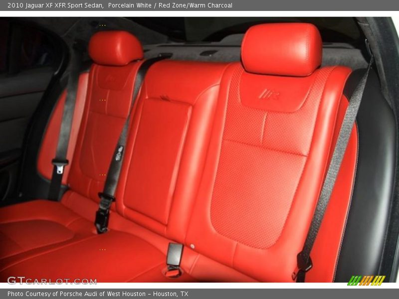 Porcelain White / Red Zone/Warm Charcoal 2010 Jaguar XF XFR Sport Sedan