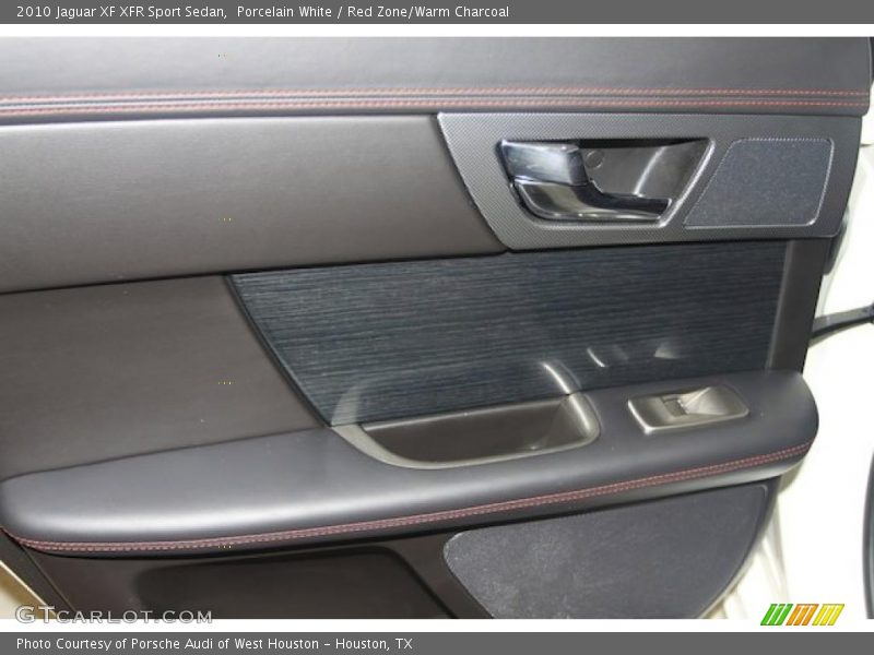 Porcelain White / Red Zone/Warm Charcoal 2010 Jaguar XF XFR Sport Sedan