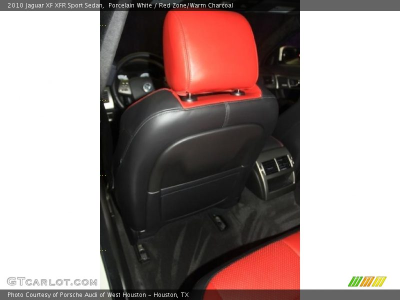 Porcelain White / Red Zone/Warm Charcoal 2010 Jaguar XF XFR Sport Sedan