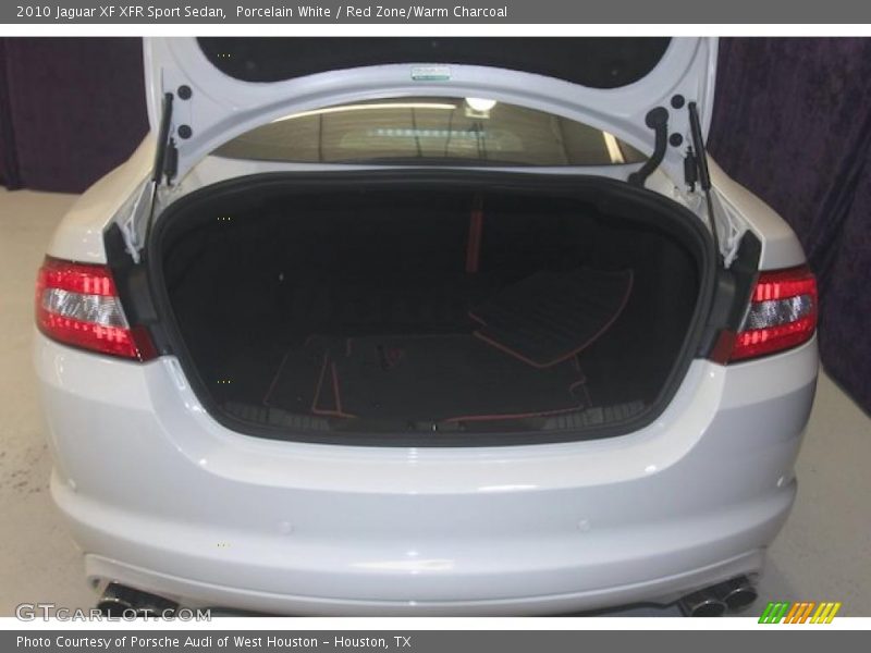 Porcelain White / Red Zone/Warm Charcoal 2010 Jaguar XF XFR Sport Sedan