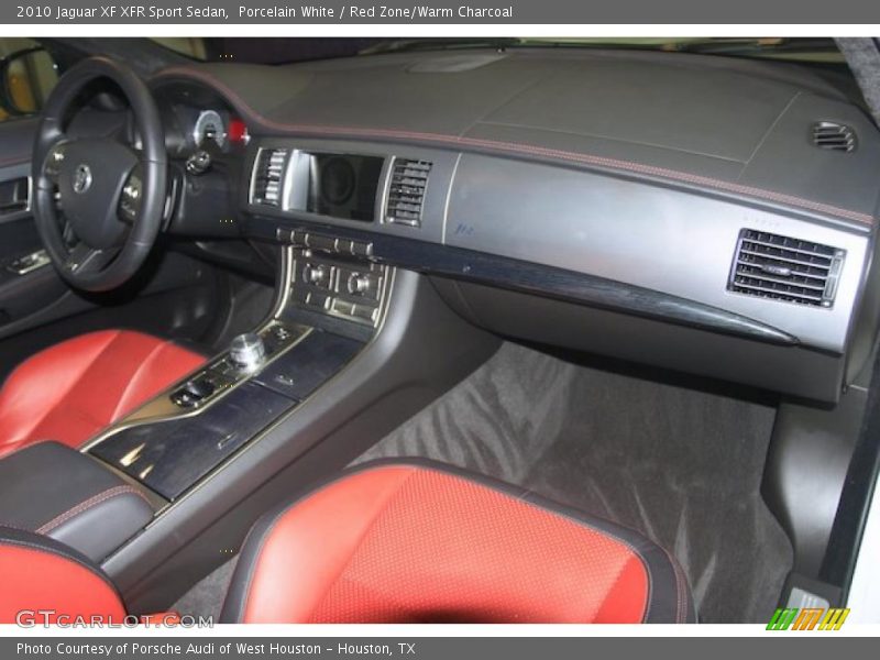 Porcelain White / Red Zone/Warm Charcoal 2010 Jaguar XF XFR Sport Sedan