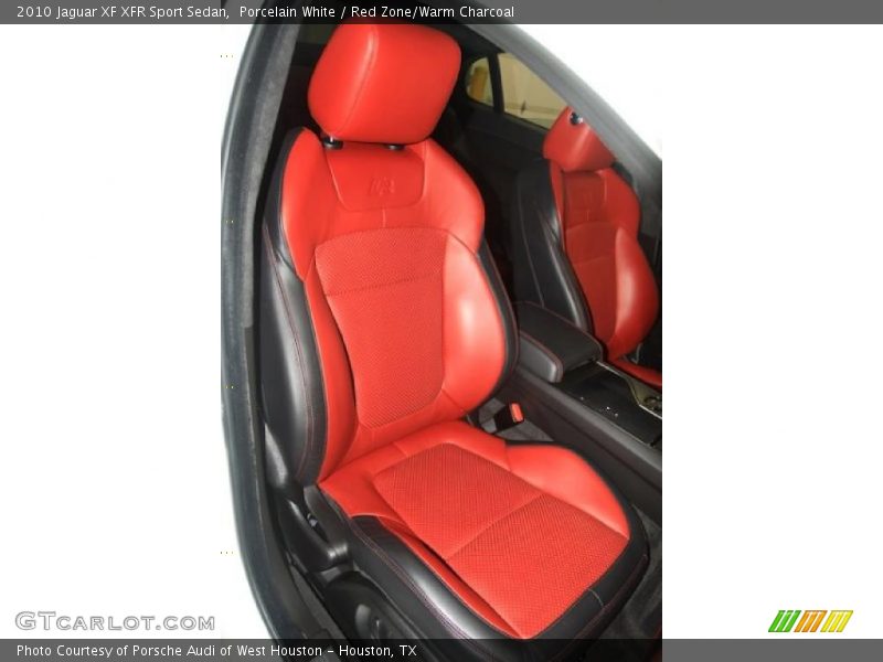 Porcelain White / Red Zone/Warm Charcoal 2010 Jaguar XF XFR Sport Sedan