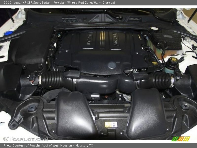 Porcelain White / Red Zone/Warm Charcoal 2010 Jaguar XF XFR Sport Sedan