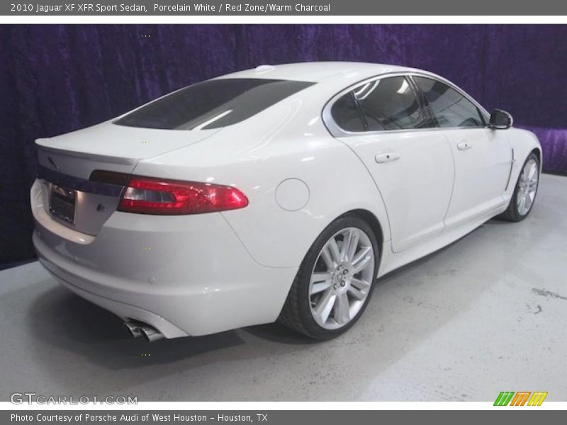 Porcelain White / Red Zone/Warm Charcoal 2010 Jaguar XF XFR Sport Sedan