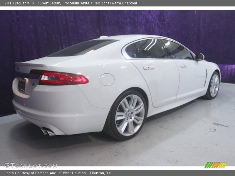 Porcelain White / Red Zone/Warm Charcoal 2010 Jaguar XF XFR Sport Sedan