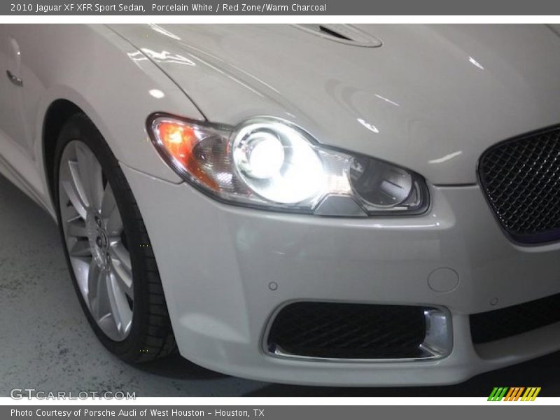Porcelain White / Red Zone/Warm Charcoal 2010 Jaguar XF XFR Sport Sedan