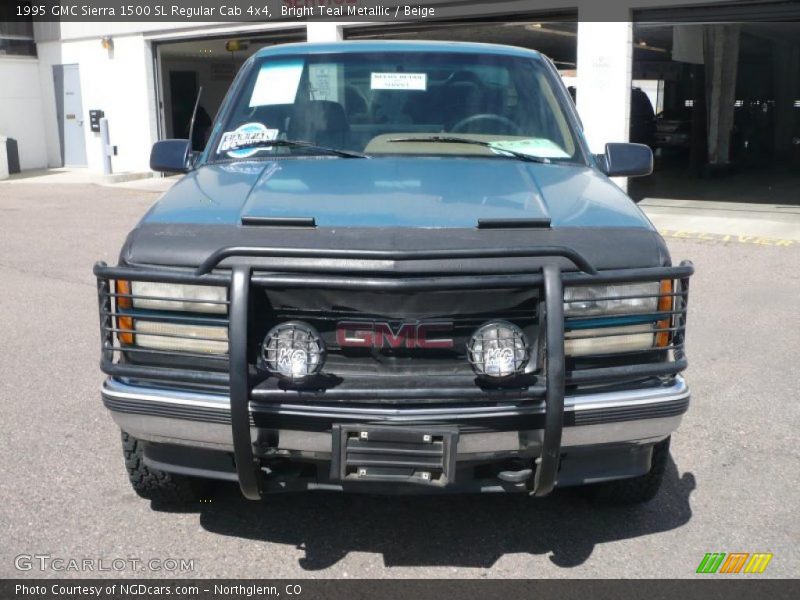 Bright Teal Metallic / Beige 1995 GMC Sierra 1500 SL Regular Cab 4x4