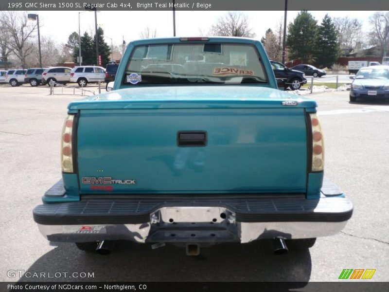 Bright Teal Metallic / Beige 1995 GMC Sierra 1500 SL Regular Cab 4x4