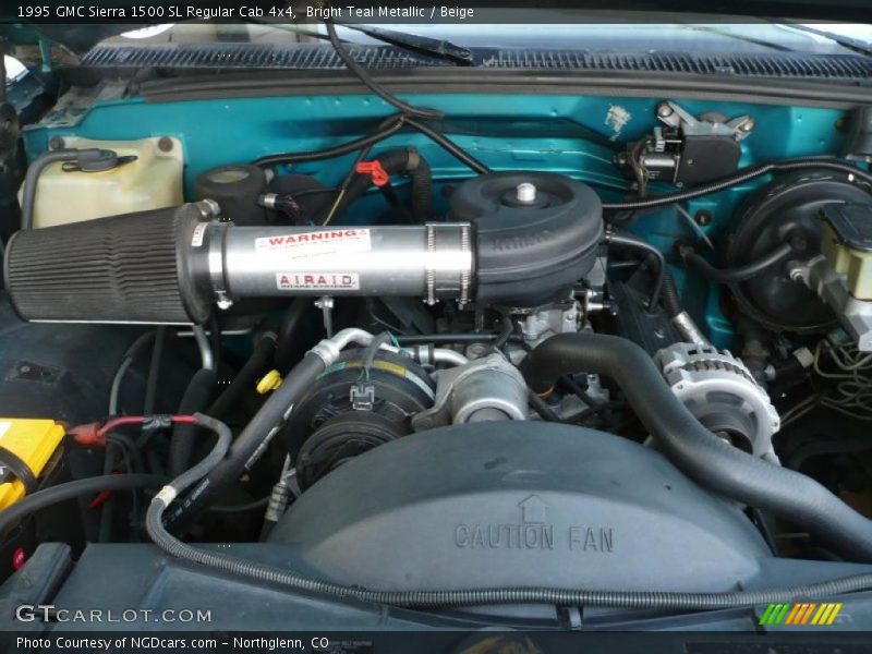 Bright Teal Metallic / Beige 1995 GMC Sierra 1500 SL Regular Cab 4x4
