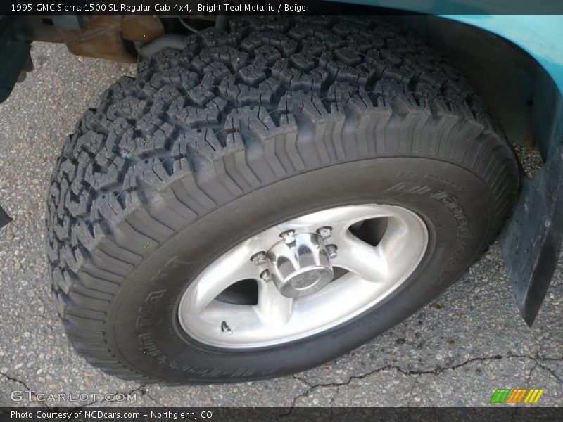 Bright Teal Metallic / Beige 1995 GMC Sierra 1500 SL Regular Cab 4x4