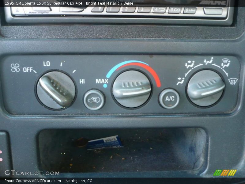 Bright Teal Metallic / Beige 1995 GMC Sierra 1500 SL Regular Cab 4x4