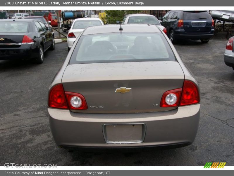 Amber Bronze Metallic / Cocoa/Cashmere Beige 2008 Chevrolet Malibu LS Sedan