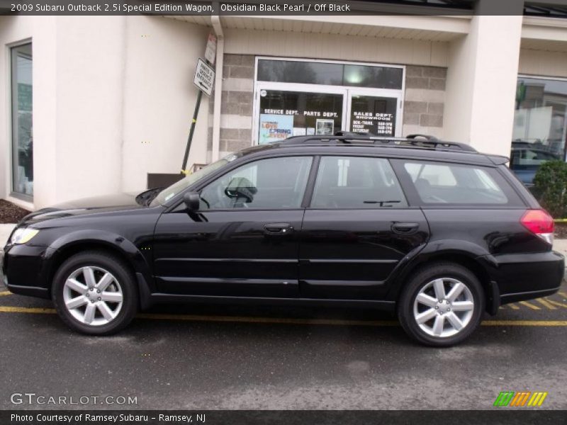 Obsidian Black Pearl / Off Black 2009 Subaru Outback 2.5i Special Edition Wagon
