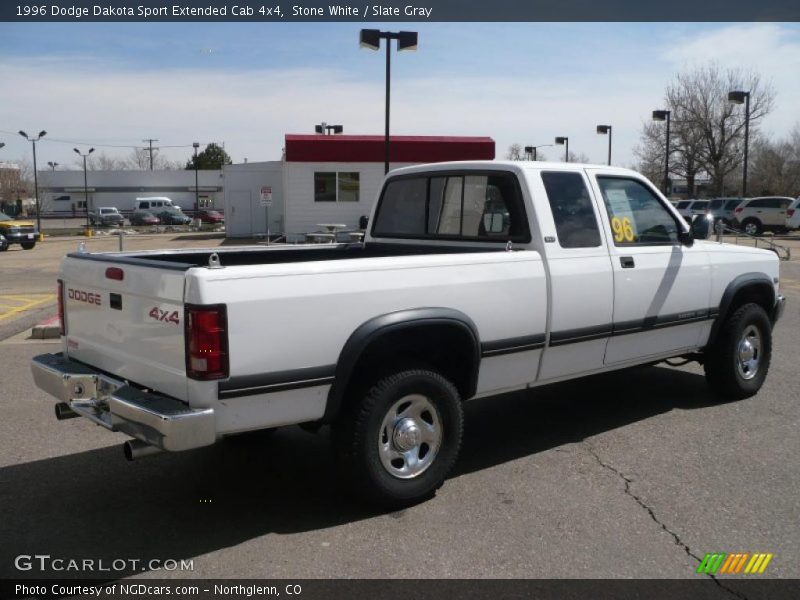 Stone White / Slate Gray 1996 Dodge Dakota Sport Extended Cab 4x4