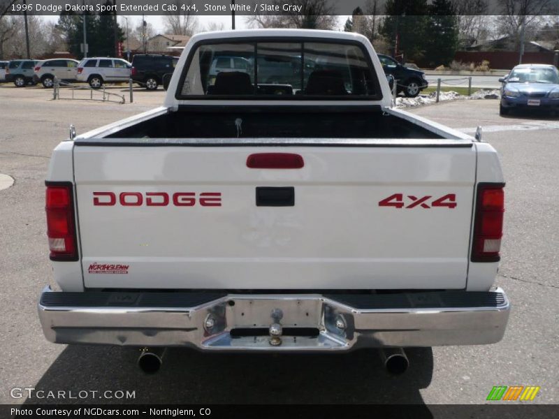 Stone White / Slate Gray 1996 Dodge Dakota Sport Extended Cab 4x4