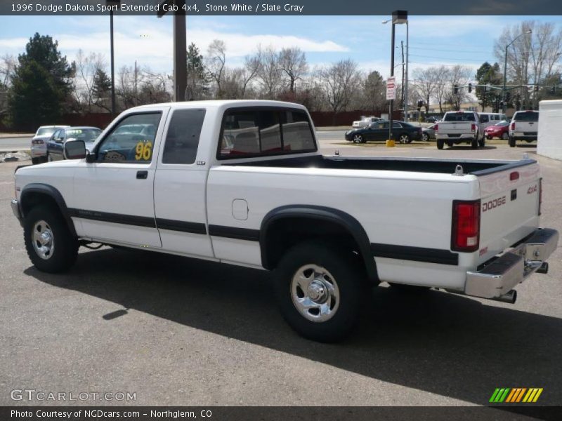 Stone White / Slate Gray 1996 Dodge Dakota Sport Extended Cab 4x4