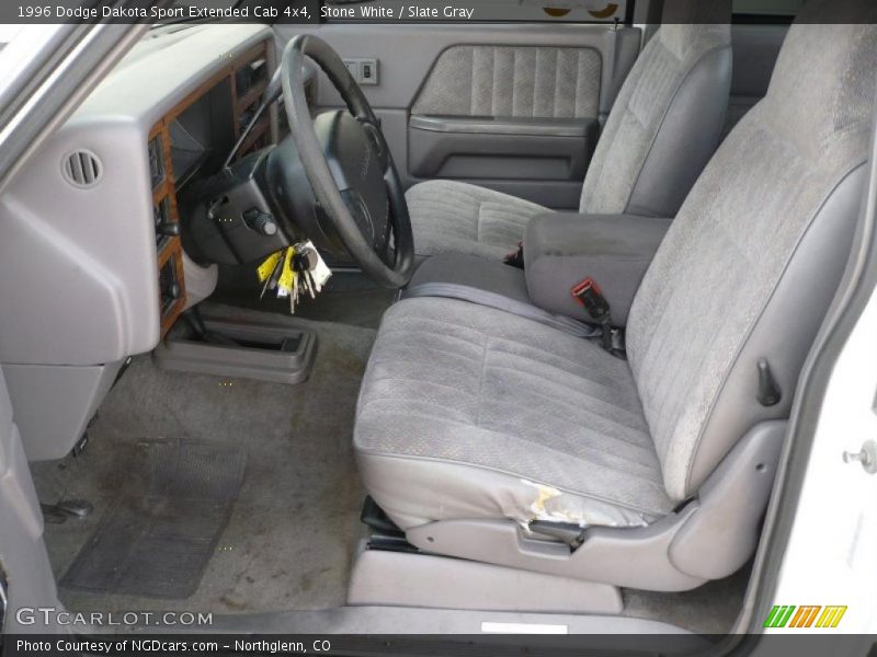 Stone White / Slate Gray 1996 Dodge Dakota Sport Extended Cab 4x4