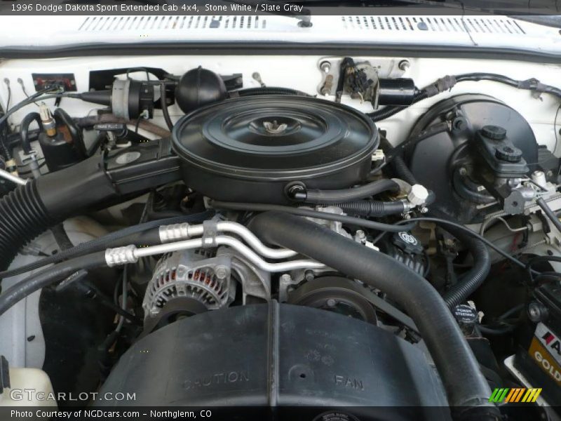 Stone White / Slate Gray 1996 Dodge Dakota Sport Extended Cab 4x4