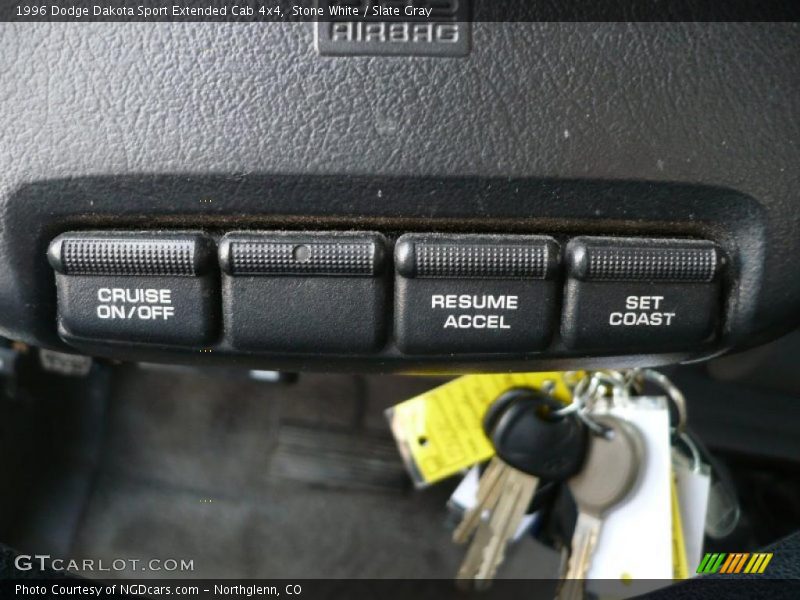 Stone White / Slate Gray 1996 Dodge Dakota Sport Extended Cab 4x4