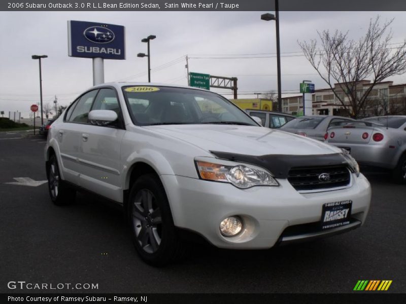 Satin White Pearl / Taupe 2006 Subaru Outback 3.0 R L.L.Bean Edition Sedan