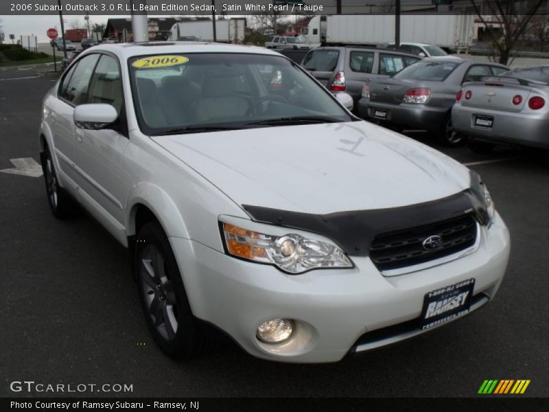 Satin White Pearl / Taupe 2006 Subaru Outback 3.0 R L.L.Bean Edition Sedan