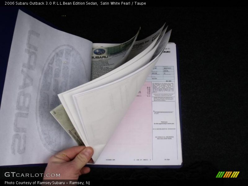 Satin White Pearl / Taupe 2006 Subaru Outback 3.0 R L.L.Bean Edition Sedan