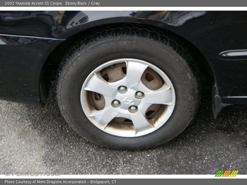 Ebony Black / Gray 2002 Hyundai Accent GS Coupe