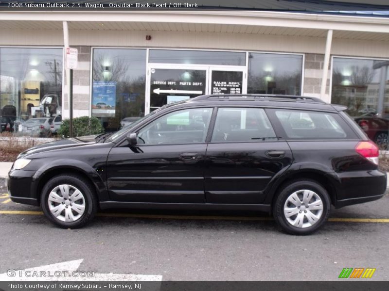 Obsidian Black Pearl / Off Black 2008 Subaru Outback 2.5i Wagon