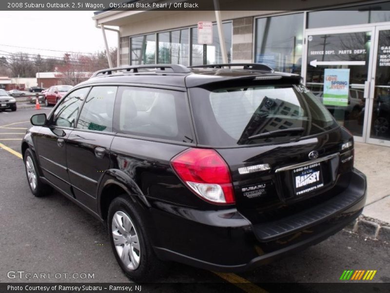 Obsidian Black Pearl / Off Black 2008 Subaru Outback 2.5i Wagon