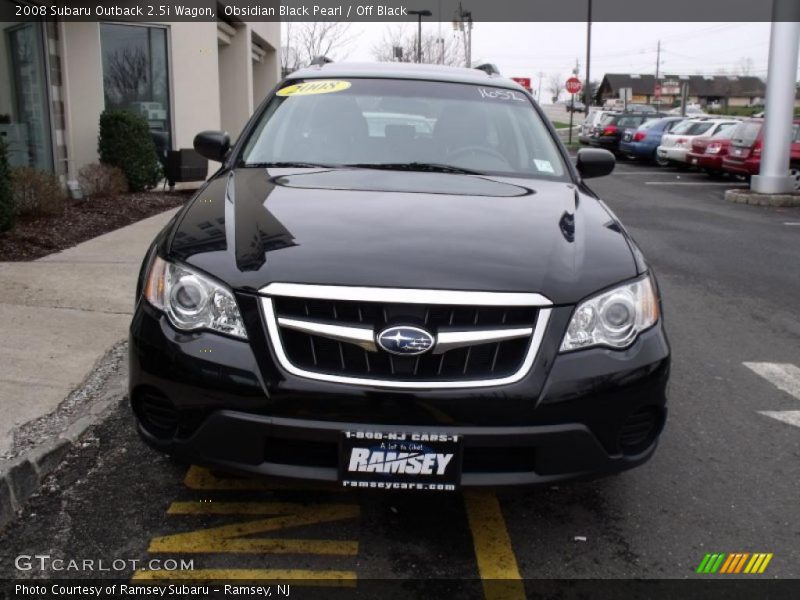 Obsidian Black Pearl / Off Black 2008 Subaru Outback 2.5i Wagon