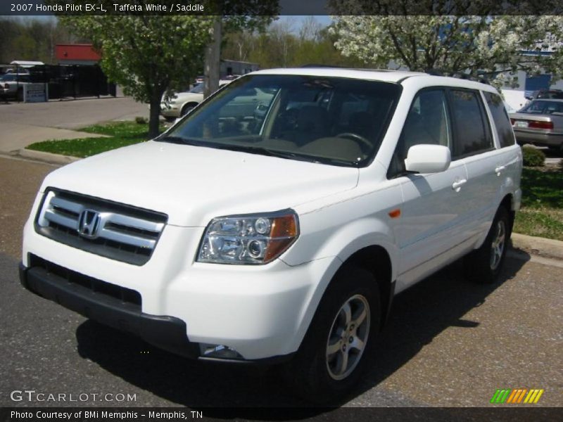 Taffeta White / Saddle 2007 Honda Pilot EX-L