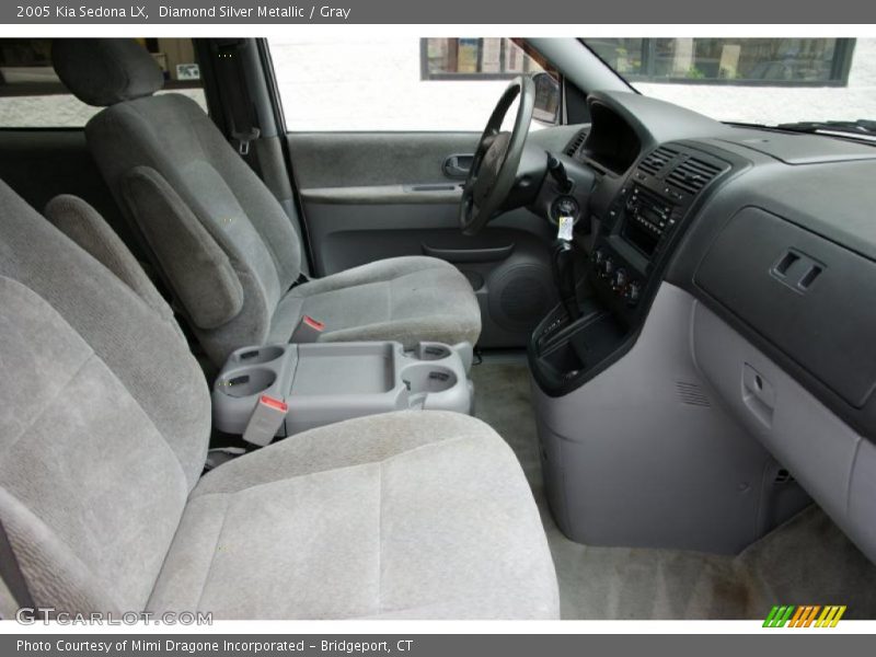 Diamond Silver Metallic / Gray 2005 Kia Sedona LX