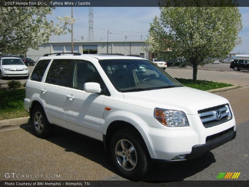 Taffeta White / Saddle 2007 Honda Pilot EX-L