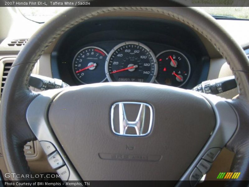 Taffeta White / Saddle 2007 Honda Pilot EX-L