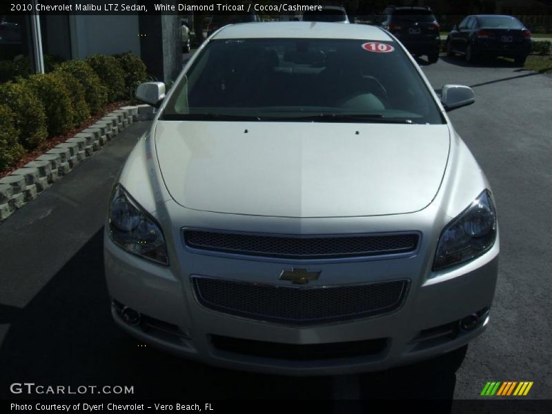 White Diamond Tricoat / Cocoa/Cashmere 2010 Chevrolet Malibu LTZ Sedan