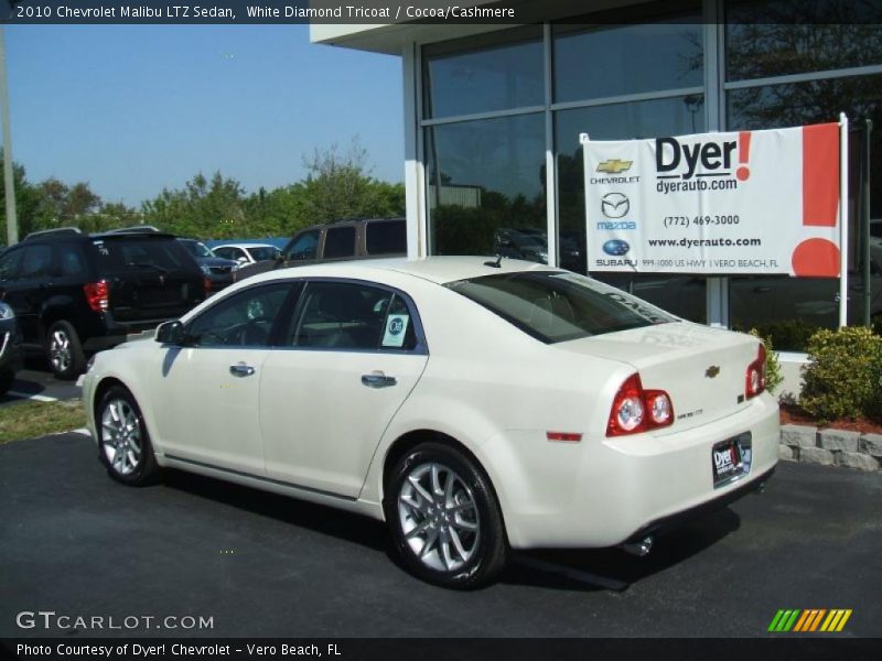 White Diamond Tricoat / Cocoa/Cashmere 2010 Chevrolet Malibu LTZ Sedan