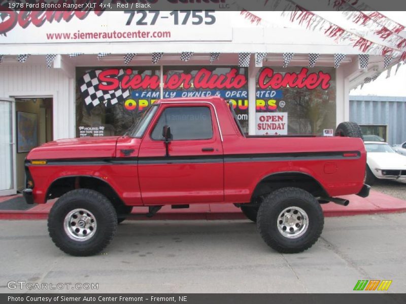 Red / Black 1978 Ford Bronco Ranger XLT 4x4