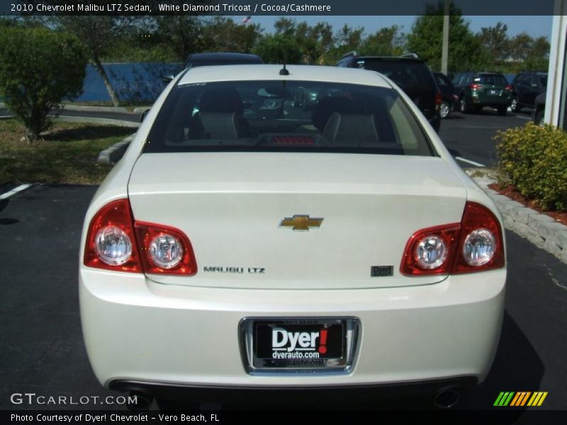 White Diamond Tricoat / Cocoa/Cashmere 2010 Chevrolet Malibu LTZ Sedan