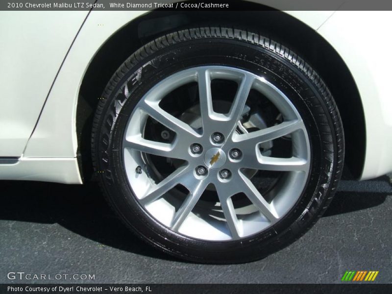 White Diamond Tricoat / Cocoa/Cashmere 2010 Chevrolet Malibu LTZ Sedan