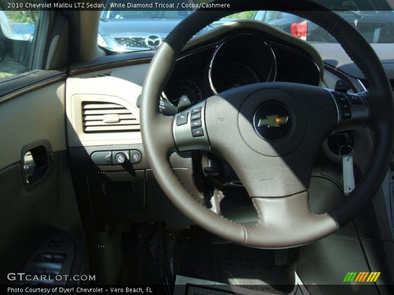 White Diamond Tricoat / Cocoa/Cashmere 2010 Chevrolet Malibu LTZ Sedan