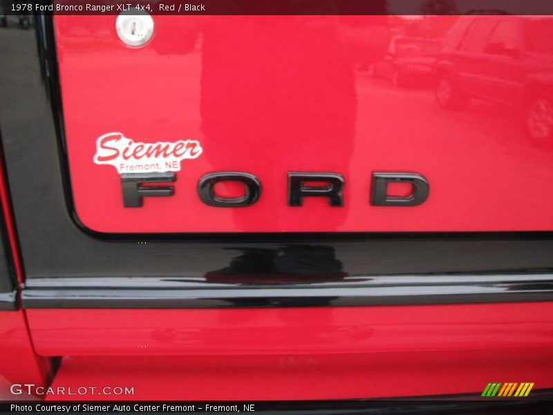 Red / Black 1978 Ford Bronco Ranger XLT 4x4