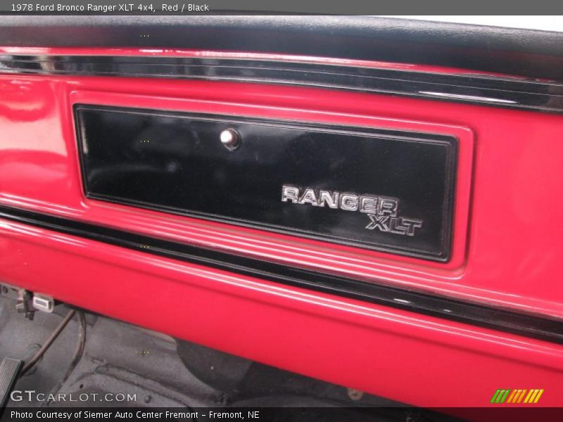 Red / Black 1978 Ford Bronco Ranger XLT 4x4