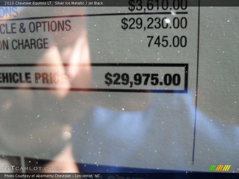 Silver Ice Metallic / Jet Black 2010 Chevrolet Equinox LT