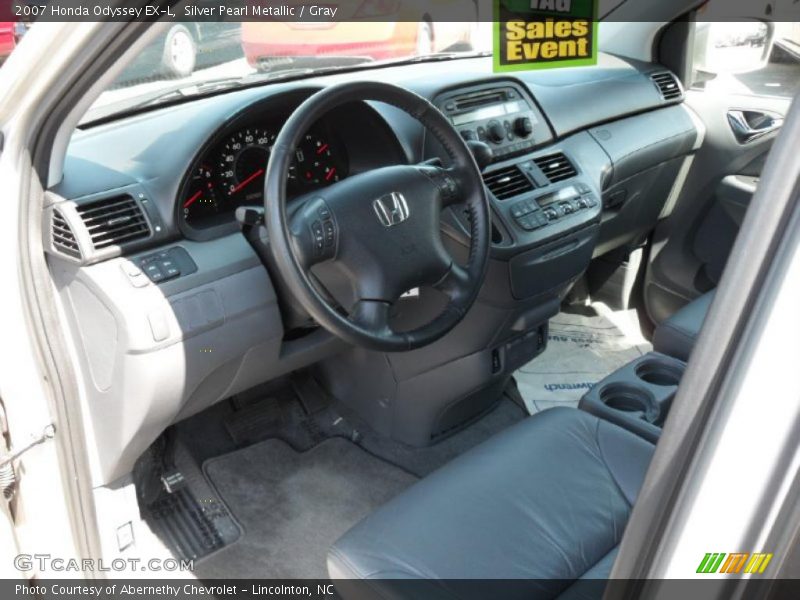 Silver Pearl Metallic / Gray 2007 Honda Odyssey EX-L