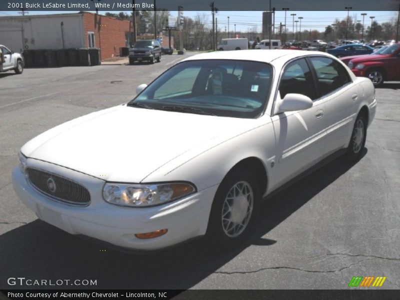White / Medium Blue 2001 Buick LeSabre Limited